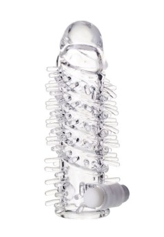 Censan Fril Titreşimli Şeffaf Penis Kılıfı