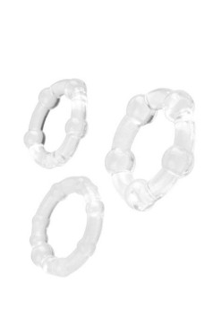 Censan Penis Halka Seti TPE şeffaf 3,5/3/2 cm