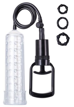 Censan 3 halkalı penis pompası TPE transparan 23,5 cm