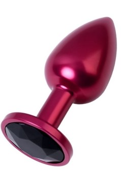 Metal Anal Tıkaç, Metal, kırmızı, siyah kristalli, 7,2 cm, Ø2,8 cm, 50 g