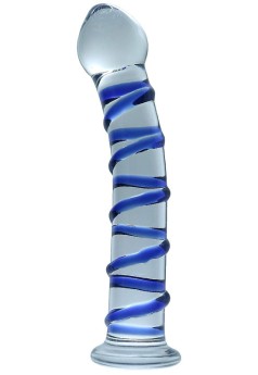 Censan Cam Dildo Mavi Burgulu