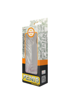 Censan New Stretchable Magic Material Titreşimli Klitoris Uyarıcılı Şeffaf Penis Kılıfı