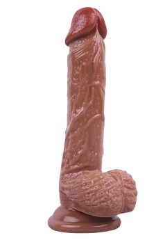 Censan 21CM Gerçekçi Kahverengi Dildo Penis