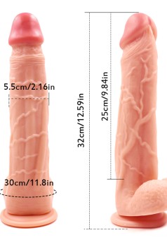 Censan 32CM Süper Realistik Gerçekçi Dildo
