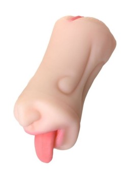 Censan Juicy Pussy Masturbator Realistik Fruity Tongu, Ağız ve Vajina TPE Ten 19 cm