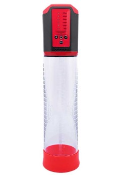 Censan Şarjlı LCD Göstergeli Otomatik Penis Pompası - Kırmızı