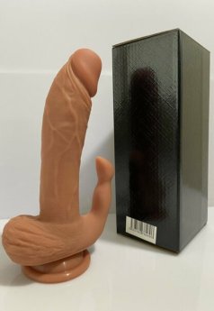 CENSAN Kılitoris Uyarımlı Çift Katmanlı Premium Dildo