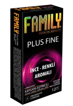 Family Plus Fine - Süper İnce, Renkli Ve Meyve Aromalı - Renkli Geceler Prezervatif