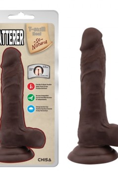 Flatterer Kıkırdaklı Gerçekçi Dildo - 18.6cm Zenci