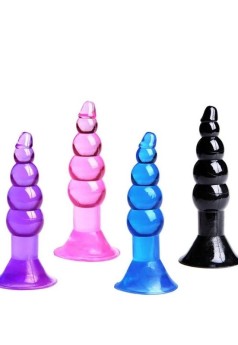 Censan Boğumlu Anal Plug Karışık Renklerde 11 cm