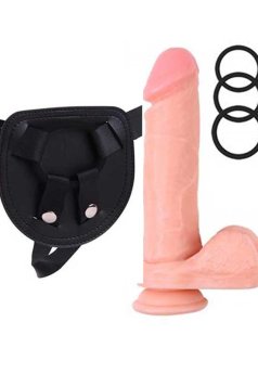 R.G.B Belden Bağlamalı 21.5cm Protez Penis ve Kemeri