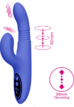 Censan İleri-Geri Hareketli (Thrusting) Rabbit Vibratör – 30mm İtme Özellikli Çift Uyarım
