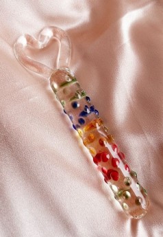 CENSAN 19cm Tırtıklı Yüzeyli Renli Anal ve Vajinal Dildo