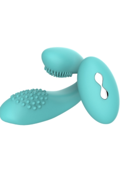 Censan Kablosuz Kumandalı Tırtıklı Klitoris ve G-Spot Uyarıcı 2 in 1 Çift C Vibratör