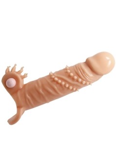 Censan 4 cm Dolgu Uzatmalı Titreşimli Penis Kılıfı