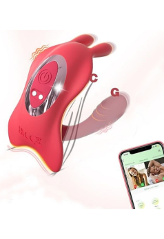 Censan Çiftler İçin Akıllı Titreşimli G-Spot ve Klitoris Uyarıcı Vibratör – Uygulama Kontrollü, Su Geçirmez, Çift Motorlu