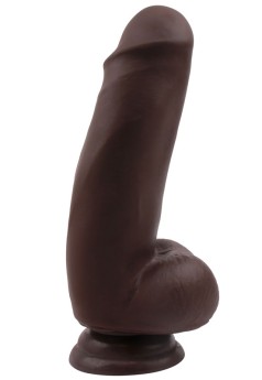 Lecher Kıkırdaklı Gerçekçi Dildo - 18cm Zenci