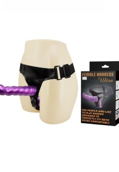 CENSAN Çift Girişli Straplon Belden Bağlamalı Dildo
