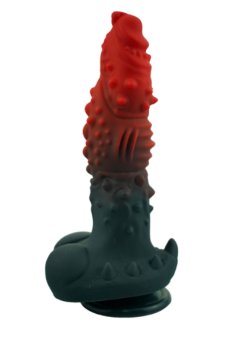 Censan Kırmızı Siyah Canavar Dildo Model 1