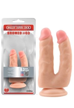 Bromeo Çiftli Kıkırdaklı Gerçekçi Dildo