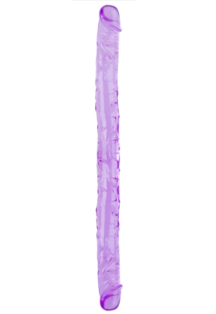 Censan Çift Taraflı Esnek Dildo 34 cm – Gerçekçi Dokulu Mor Renk