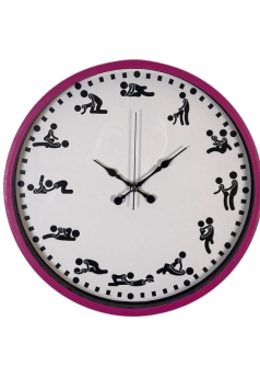 Censan Kamasutra Temalı (Pozizyonlu) Duvar Saati Pembe