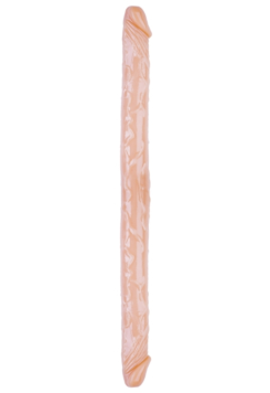 Censan Çift Taraflı Esnek Dildo 34 cm – Gerçekçi Dokulu ten Renk