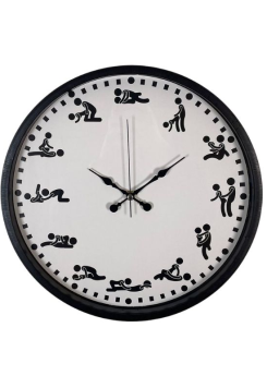 Censan Kamasutra Temalı (Pozizyonlu) Duvar Saati Siyah
