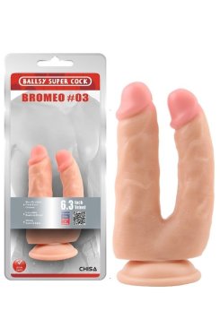 Bromeo Çiftli Kıkırdaklı Gerçekçi Dildo