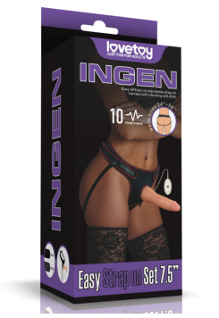 Censan Vibrating Easy Strapon Set 7.5 İnç Belden Bağlamalı