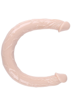Censan Çift Taraflı Esnek Dildo 40 cm – Gerçekçi Dokulu Ten Renk