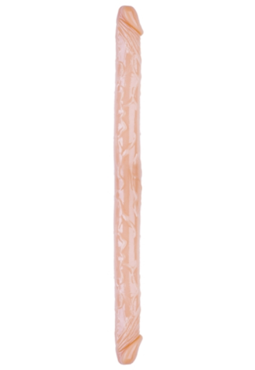 Censan Çift Taraflı Esnek Dildo 34 cm – Gerçekçi Dokulu ten Renk
