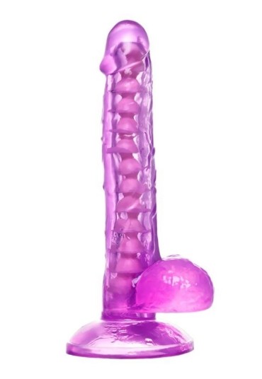 Censan Kıkırdaklı Jel Dildo Celiam, TPE, mor, 20,5 cm