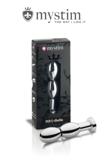 Censan Mystim O(h!)-thello Çelik Anal ve Vajinal Elektirikli Dildo