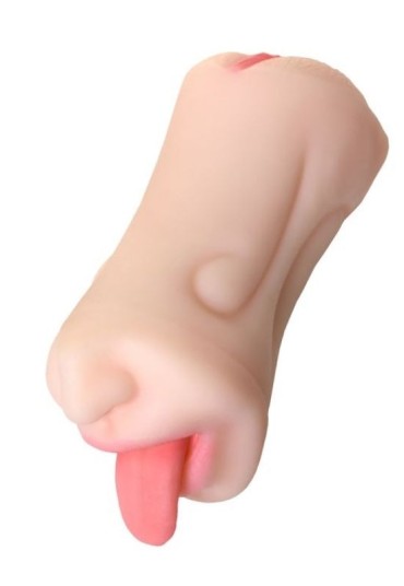 Censan Juicy Pussy Masturbator Realistik Fruity Tongu, Ağız ve Vajina TPE Ten 19 cm