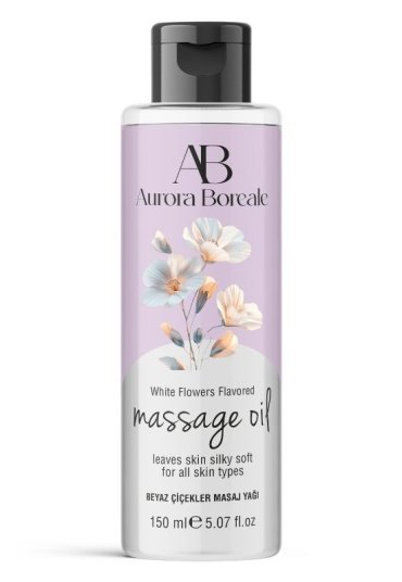 Aurora Boreale Beyaz Çiçek Aromalı Masaj Yağı 150 ML