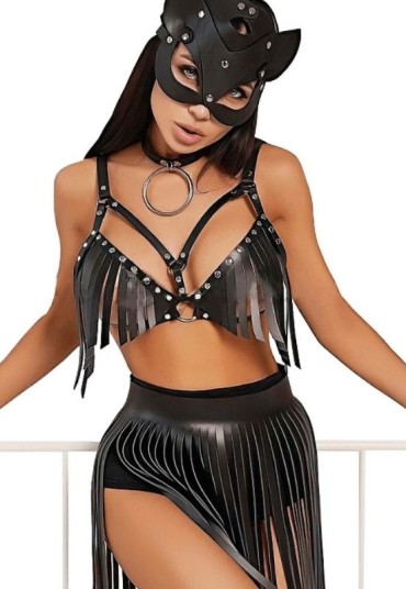 Kedi Maskeli Harness Takım