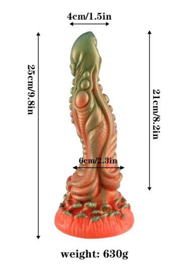 Censan Kırmızı Yeşil Canavar Dildo Model 5