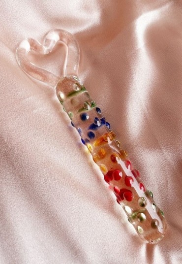 CENSAN 19cm Tırtıklı Yüzeyli Renli Anal ve Vajinal Dildo