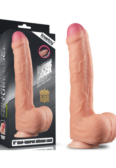 Censan 11 İnç Dual Layer Platinum Silicone Cock
