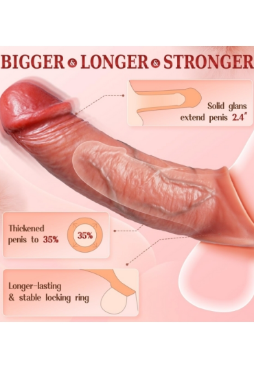 Censan 22 cm Ten Rengi Penis Kılıfı – Gerçekçi Dokulu Uzatıcı