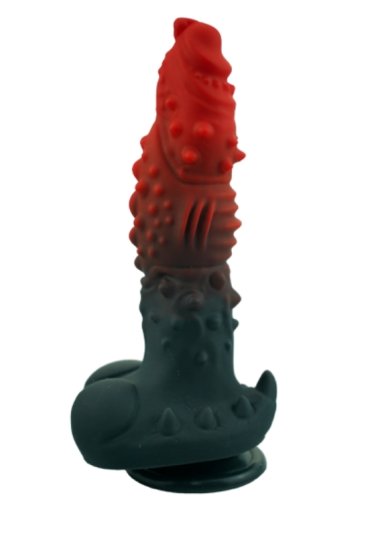 Censan Kırmızı Siyah Canavar Dildo Model 1
