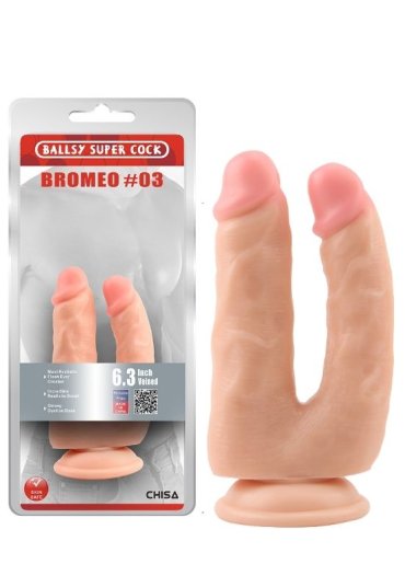Bromeo Çiftli Kıkırdaklı Gerçekçi Dildo