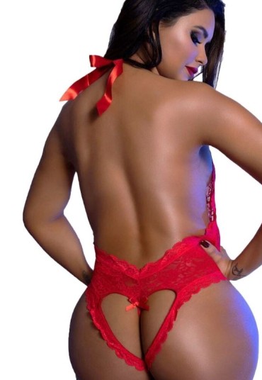 Censan Kırmızı Büyük Beden Fantezi Babydoll