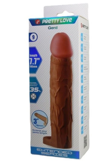 Censan Gerd Gerçek Hissiyatlı Uzatıcı Penis Kılıfı Brown