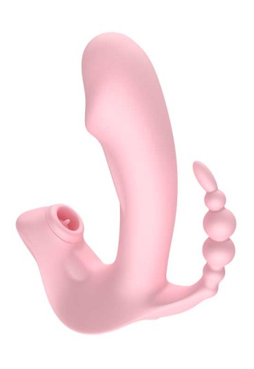 3 Başlıklı Klitoral Emiş ve Dil Vibratörü Şarjlı