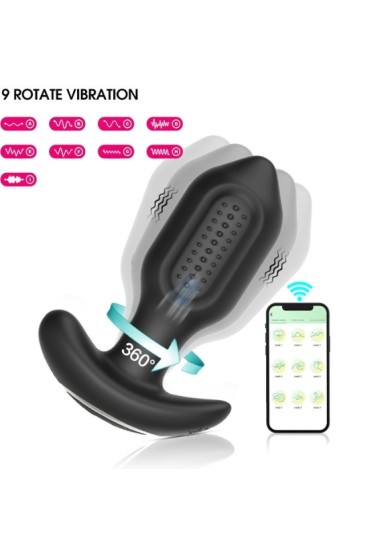 Censan Sledgehammer Swing – Telefon Kontrollü Titreşimli Anal Plug (Siyah)