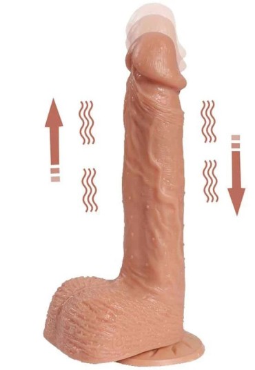 Hill İleri Geri Hareketli Şarjlı Titreşimli Gerçekçi Dildo 21 cm