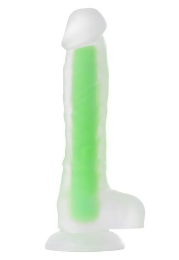 Censan Beyond Clark Glow Gece Parlayan Yeşil Dildo Silikon Şeffaf 22 cm