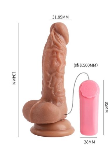 Censan 13.4 Cm Kablolu Kumandalı Dildo Vibratör